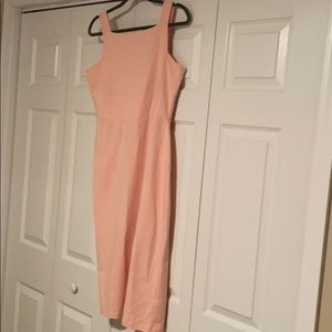 ASOS size 12 peach bodycon midi dress